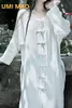 Vestes pour femmes Umi Mao Cotton Coat 2024 AUTUMNE COOL STYLE RETRO CHINOS PAN BOUTON Long Art Cardigan Femme Y2K