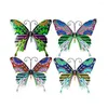 Figurines décoratives Décoration Metal Butterfly Home 3d DIY Sculpture réaliste 1PCS 21,5 25 0,5 cm Ornements suspendus Iron Multicolore