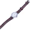 Armbandsur Ulzzang Alloy Ladies Simple Retro Compa Compact Roman Digital Dial Waterproof Leather Thin Strap Quartz Watch