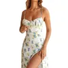 Hugcitar Women Elegant Floral Beach Vacation Bodycon Streetwear Street Lary Summer Clothes Wholesale Princations for Business 240426