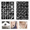 Stencils A4 Size Thousands of Patterns Reusable Temporary Henna Tattoo Stencil Face Tattoo Supplies Stencils for Airbrush Painting Arrow