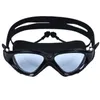 Goggles de natation professionnels avec oreilles en saillie Couvercle de clip de nez étanche Silicone Swimmingles Gogle A réglable Lunets de piscine 240425