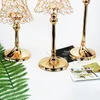 Kaarsenhouders gouden pilaar bureaulamp kristal votiefhouder centerpieces voor bruiloftdecoratie lantaarn