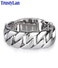 Trustylan Shiny Glossy 316L Rostfritt stål Mensarmband 20mm Wide Chain Jewellery Accessory Man Armband 211124334D6112695