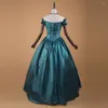 Partykleider Sommer viktorianische gotische Frauen Vintage Satin Kleider elegantes Promkleid Halloween Bankett Ball Abend Mitte gemacht