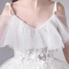 Abiti da ragazza adolescente Abito da tempo bianco per la festa di nozze Floral Tulle Kids First Communion Dress per Big Girl Elegant Princess Mesh Vestidos