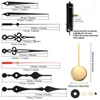 Orologi Accessori Pendolum Meccanismo di movimento dell'orologio Pendulum Kit fai -da -te con 3 coppie diverse mani per la sostituzione delle parti di riparazione a parete