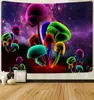 Tapisseries Simsant Trippy Smoke Champignons Tapestry Hippie Colorful Nature Art Mur suspendu pour le salon Home Dorm Decor6388605