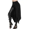 Jupes victorien jupe gothique steampunk corset costume punk noire agitation vintage irregualr hémmène dames long faldas mujer