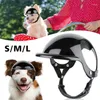 Hundkläder cool svart husdjur cykel säkerhet hatt justerbara remmar hjälmar lämpliga för utomhus ridning motorcykel resande husdjur hundhattar
