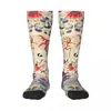 Chaussettes masculines vintage fleur bohème ouzbékistan suzani suzanne unisexe hiver chaleureuse chausse