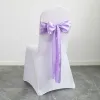 Sashes Sage Green 24pcs 17x275cm Satin chaise Sashes Bows Chair Cover Ribbons pour Banquet de mariage Party Baby Shower Event Event Decorations