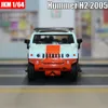 Diecast Model Cars 1 64 Hummer H2 Mini JKM 1/64 Premium SUV Sports Toy Car Off Road Vehicle Wieless Die Casting Alloy Series Giftl2405
