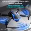 Drone X6 Pro Mini Drone 4K Akıllı Kaçınma Çift Kamera Uzaktan Kumanda Helikopter Drone Oyuncak Çantası Plus Dört Helikopteri Katlama Plus Bo WX