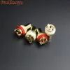 Versterker 4 van de koper Koperen kern Hoogwaardige zandgouden vergulde RCA Socket Montagegat Diameter 11,5 mm DIY -versterkerplug