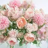 Decorative Flowers 2bunches Fake Peony Home Carnation El Arrangement Party Silk Hydrangea Artificial Flower Bouquet Office Po Props