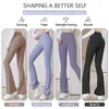 Pantaloni da donna Capris High Elastic Flare leggings Womens Fitness Solvellanti Solvellanti Solvifica Essiccatura ad alta vita Slide Sport Eleganti Pantaloni svasati Y240504