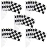 Banner Flags Black White 8 2 x 5 pouces Small Race Flags Race Race Race Flags sur des bâtons Hand Held Racing Pennant Banner Flags 25pcs