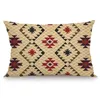 Geometrische exotische ethnische Vintage -Kissenbezug Boho Print Kissenabdecksofa Schlafzimmer Dekor 240506