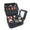 Étui à maquillage de haute qualité Sac de cosmétique de voyage de marque pour femmes portables femelles de rangement de rangement outil d'outil d'outil