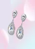Orecchini lunghi di cristallo di Minmin 6 Colors Crystal Orecchini da sposa rosa in argento per le donne gioielli per matrimoni per feste 2019 EH0036442933