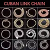Bijoux hip hop luxueux 20 mm Iced Out Cuban Rose Gol Gold Two Tone Baguette Cut Moisanite Cuban Link Chain