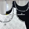 Sexy pure gebreide vest designer Letter Neckline gebreide tanktops dames zomer casual ademende gebreide tanks tees mouwloze gebreide top