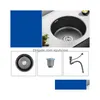 Lavelli da cucina lavandino nano-circa nero mini piccolo vaso singolo 304 barra in acciaio inossidabile bagno per alimentazione per la casa accessori per la casa caduta dh63x