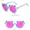 Sonnenbrille neue süße Cartoonbär Sonnenbrille Kinder runde Sonnenbrillen Jungen und Mädchen Retro Sonnenbrillen Modebrillen Wx
