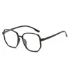 Zonnebrillen transparant wilde big frame vierkante mannen anti-blauw lichte mode-accessoires pc unisex bril plat