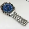 Zegarek designerski ELOJ Watch AAA Mechanical Watch Oujia Chaoba Five Igle Blue Black Steel Band Całkowicie automatyczny zegarek mechaniczny CW01 Męskie zegarek