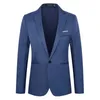 Herren Simple Slim Fit Blazers One Button Solid Business Suits Hochzeitsfeier Langarm Soft hochwertige Freizeitmäntel 240430
