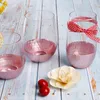 Бокалы вина, норвежские простые стеклянные измельчения золотой розовый ежедневный день, посуда для загущенного молока чашка для завтрака домашнее напиток для дома