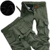 Herrenhosen Winter Dicke warme Ladung in voller Länge Multi -Taschen -Gelegenheits Militär Baggy Tactical Fleece Lange Hosen Plus Size 40