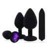Toys Sex Shop Purple Crystal Jewelry Butt Plug Massager Silicone Dildo Vibrator Anal Plug Women Gay Sex Toy (10 Speeds Vibrator)