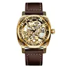 Montre-bracelets sculptés entièrement automatiques Hollow Mechanical Watch Luminous Business and Leisure Niche Student Men's