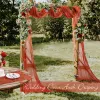 Pads 1/2/5/10/20Pcs Wedding Table Runner Terracotta Gauze Table Runner 35x120 Inch Boho Cheesecloth Table Runner Party Table Cover