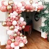 Dekoracja imprezy Macaron balony girland girland dziewczyna Pierwszy urodziny wystrój baby shower chrome złote ballony w stylu vintage Temed