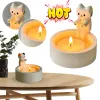 Uchwyty 1/2PCS Kitten Candle Holder świecznika Grillowane Śliczne kota aromaterapia świeca uchwyt na pulpit ozdoby ozdobne ozdoby urodzinowe