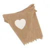 Banner vlaggen Mr Mrs Love Heart Vintage Wedding Banner Jute Bunting Photo Props Marry Rustic Garland Flag Party Wedding Decoratie 5BB5801