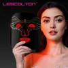 Lescolton Silicone Led Mask Red Blue Light Therapy Infrared Facial Pons Skin Care Wrinkle Rejuvenation 240506