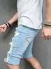 Jeans masculin Summer Mens Fashion Hole Slim Fit Shorts en denim Pure Coton Casual Mens Beach Five Point Pants jeans Shortsl2405
