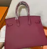 Designer -Tasche Marke Handtasche Luxus Totes 30 cm Totes Echtes Epsom Leder Handgemachtes Nähen rosa Farbgroßhandel Preis Schnelle Lieferung