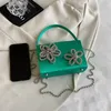 3D Blumendesign kleine Crossbody Messenger Bags für Frauen Luxusbox -Tasche Party Abend Schulterhandtaschen Geldbörsen 240506