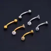 Body Arts 5pcs G23 Titanium 16G CZ TRAGUS ELECIMENTO PIRECORECIONCIONAL JOONTES LABRET LABRE RING BRIANÇOS DE SEPTUM NARE RINGS DOBRADORES internos D240503