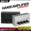 Amplifikatörler HA400 Kulaklık Amplifikatörü UltraCompact 4 Kanal Mini O Güç Adaptörü ile Amplifikatörler ABD/İngiltere/EU/AU Fiş Siyah