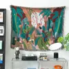 Textil City Forest Dancer Throw Filt Two Sides Soffa täcker trend Tassel Jungle Leaves Ins Home Decorative Tapestry 160x260cm 240419