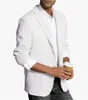 Costume de mariage pour hommes Blazers en lin Slim Fit Casual