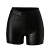 Dames shorts Summer Casual broek mode glanzend lederen strakke fitting sexy solide color high taille vrije tijd buiten