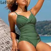 Swimwwear Fashion Summer Sexy Sexy Léopard Couleur continue Couleur solide One Piece Style Sestit Bikini Spring Bikini pour femmes